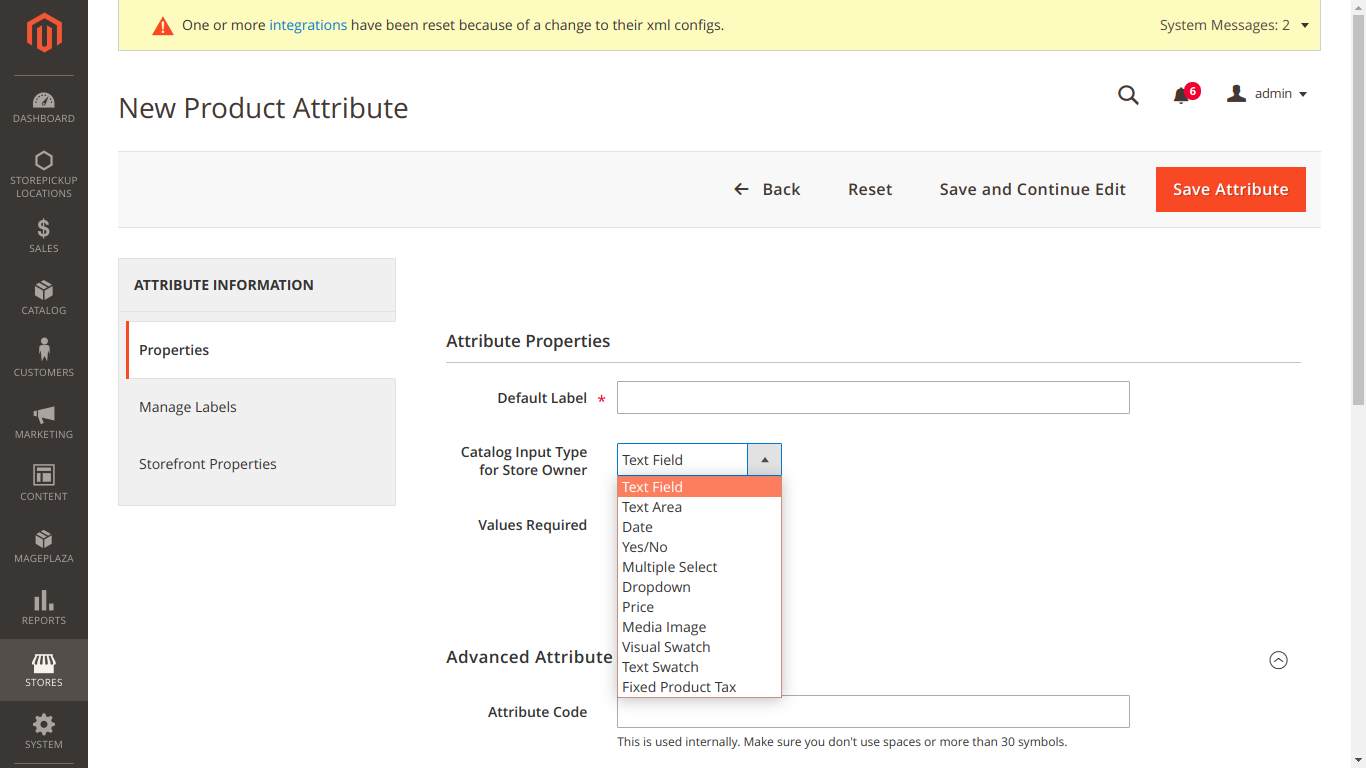 Magento 2 Attribute